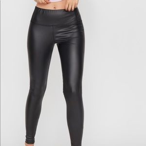 STREETWEAR SOCIETY FAUX-LEATHER LEGGINGS